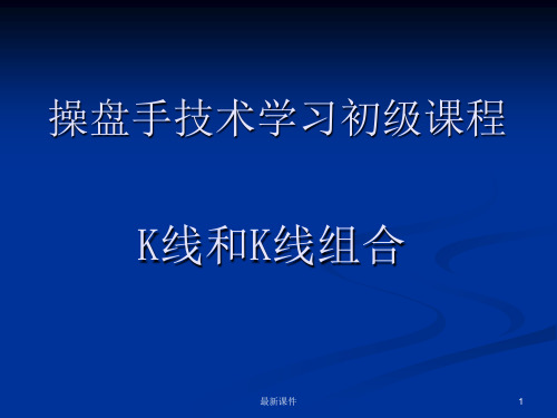 操盘手技术学习初级课程PPT课件