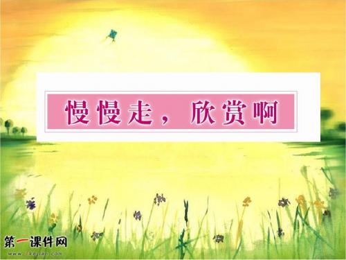 高一语文慢慢走,欣赏啊