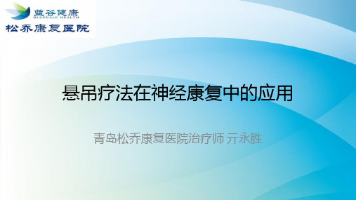 悬吊在神经康复中的应用PPT课件