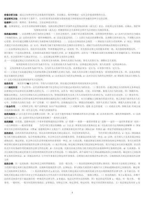 法理学考试重点