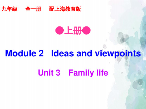 沪教版-英语-九年级上册-Module2 3单元 课时3