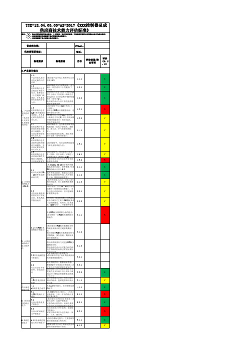 TCE《供应商技术能力评估标准》 指南版 