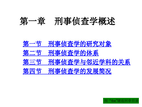 全书教学课件：刑事侦查学