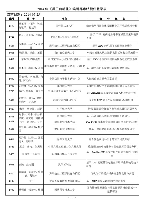 兵工自动化编辑部