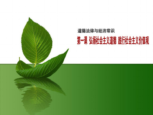 道德法律与经济常识第一课
