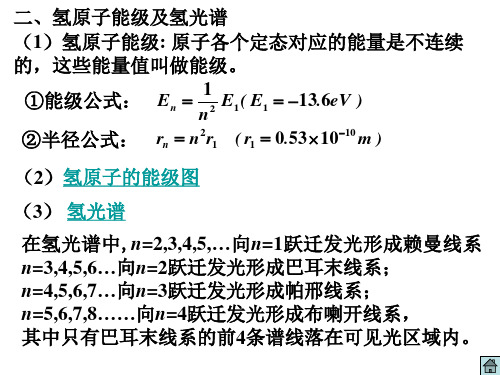 高考物理氢光谱和能级(PPT)2-2