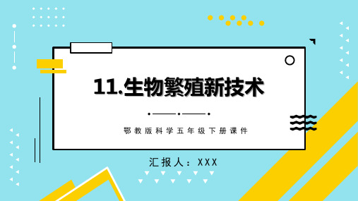 鄂教版科学五年级下册课件生物繁殖新技术PPT模板1