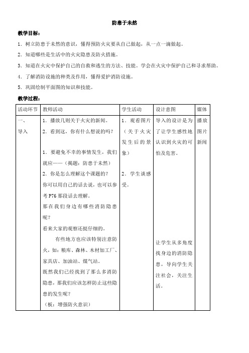 〖2021年整理〗《防患于未然》优秀教案