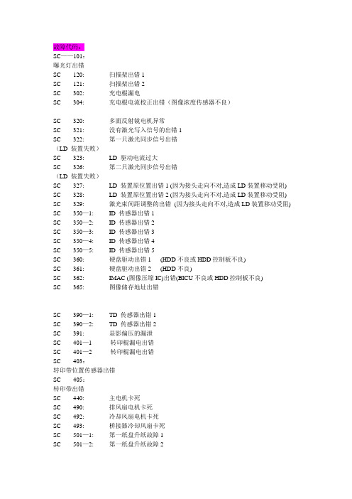 故障代码