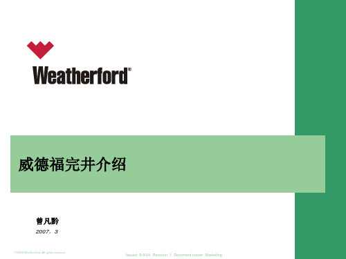 威德福完井介绍(powerpoint)