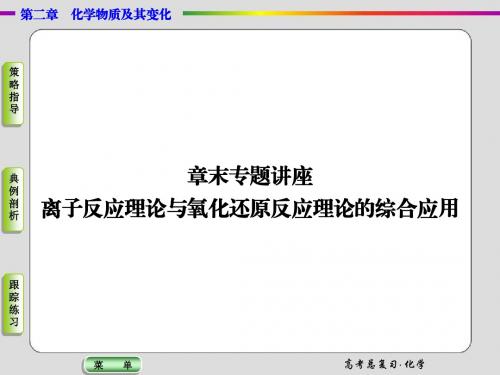 2015届高考化学总复习课件：讲座2 离子反应理论与氧化还原反应理论的综合应用