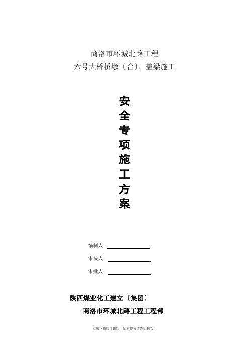 桥墩施工安全专项方案(修改)