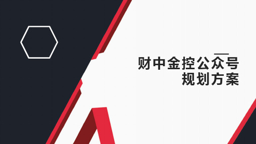 财中金控公众号规划方案