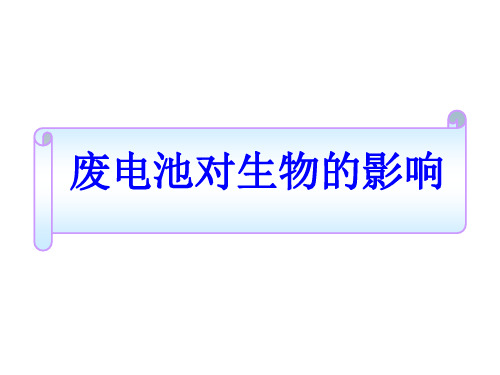 废电池对生物的影响