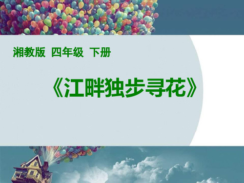 《江畔独步寻花》PPT课件5 (共14张PPT)