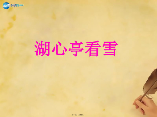 八年级语文上册 29《湖心亭看雪》课件 新人教版