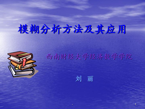 模糊分析方法及其应用ppt课件