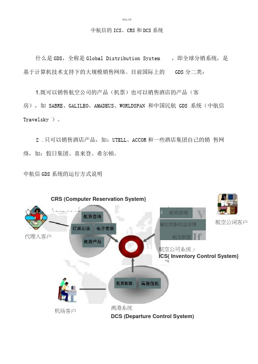 中航信三大系统：ICS、CRS和DCS