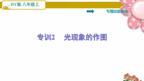 沪粤版八年级物理上册专训2   光现象的作图