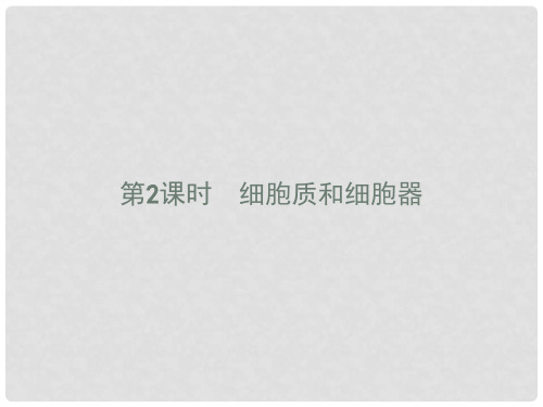 高中生物 第三章 细胞的结构和功能 3.2.2 细胞质和细