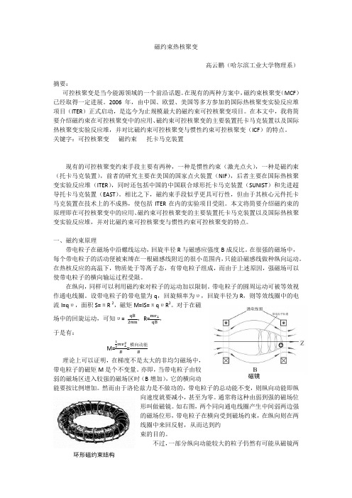 磁约束热核聚变