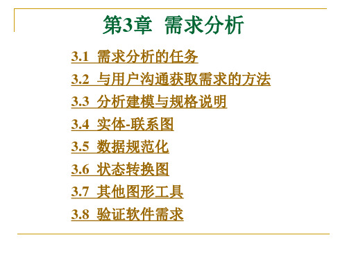 软件工程课件之第3章 需求分析(第五版)(张海潘编著)
