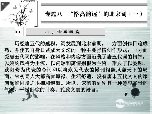 【创新设计】高中语文 专题八 破阵子 春景课件 苏教版选修《唐诗宋词选读》