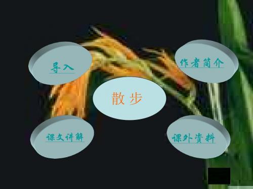 七年级上册《散步》之二 -PPT课件
