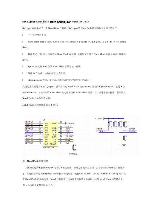 S3C2440对Nand Flash操作和电路原理(基于K9F2G08U0A)
