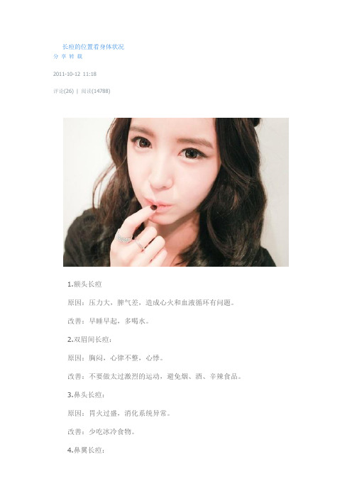 长痘看健康