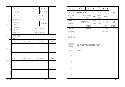 军队干部转业审批报告表样式