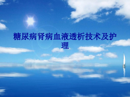 糖尿病肾病血液透析技术及护理ppt课件