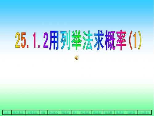 人教版九年级数学上册优质课课件《25.1.2概率》