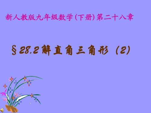 解直角三角形(2)
