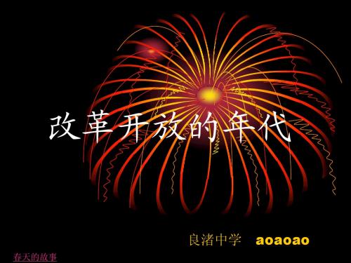 改革开放的年代