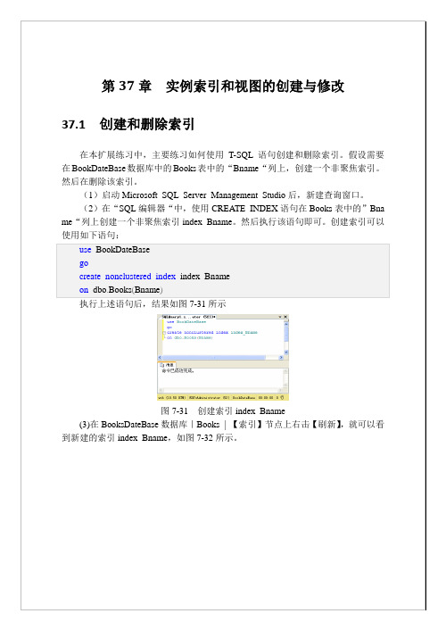 第37章  实例索引和视图的创建与修改