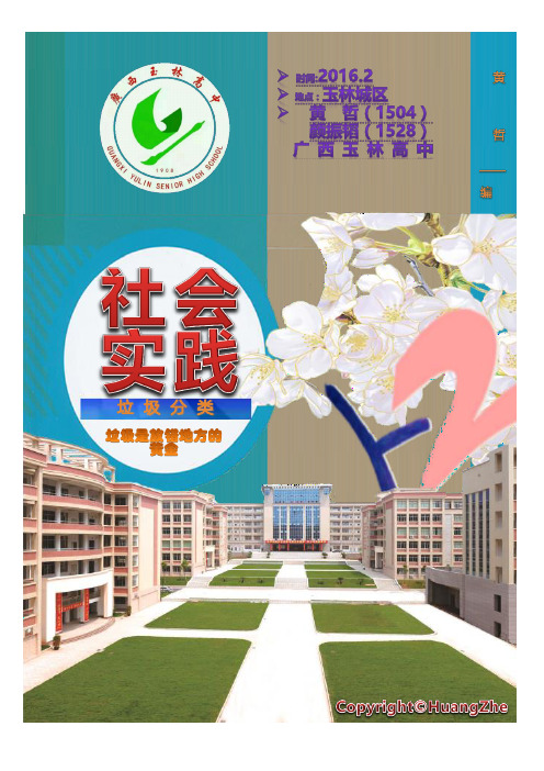社会实践,调查报告,垃圾分类