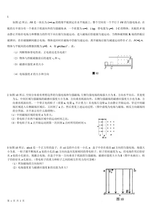 高考物理压轴题集(磁场)