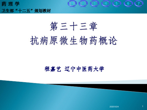 抗病原微生物药概论课件