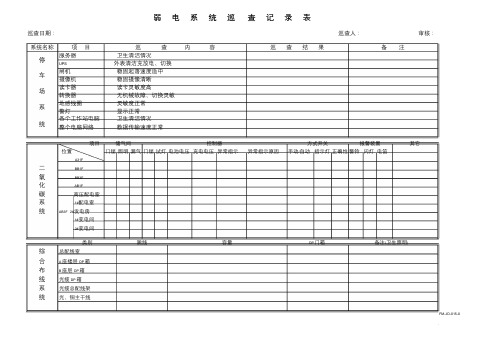 JD-015-0弱电系统巡查记录表(停车场)