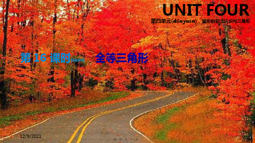 中考数学总复习第四单元图形的初步认识与三角形第16课时全等三角形