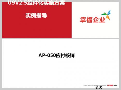 U9V2.5组件化实施方案实例指导(ppt 55张)