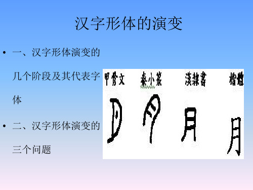 第节汉字形体的演变