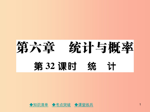 2019年中考数学总复习第一部分考点梳理第六章统计与概率第32课时统计课件PPT