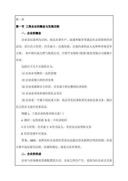 工商管理专业知识与实务初级