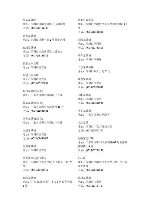 深圳家具市场