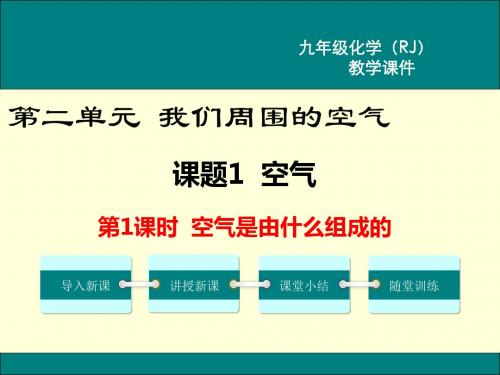 RJ人教版 九年级化学 上册第一学期 课件 第二单元 我们周围的空气 课题1 空气  第1课时 空气是由什么组成的
