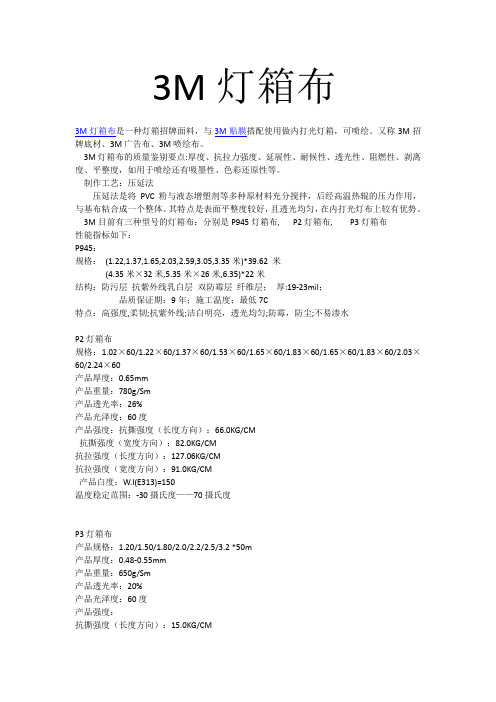 3M灯箱布