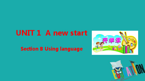 高中英语新教材外研版必修第一册课件：UNIT 1  A New Start Section B Using language 