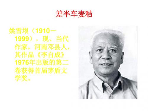 九年级语文差半车麦秸2(2019)